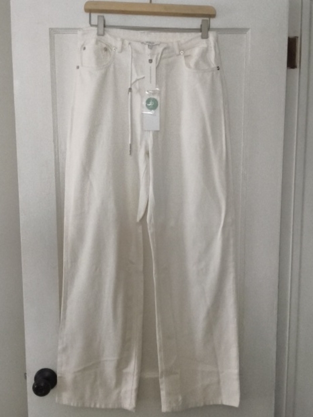 Anthropologie Rails NWT Normandie Drawstring Trousers - Cream White Sz 4